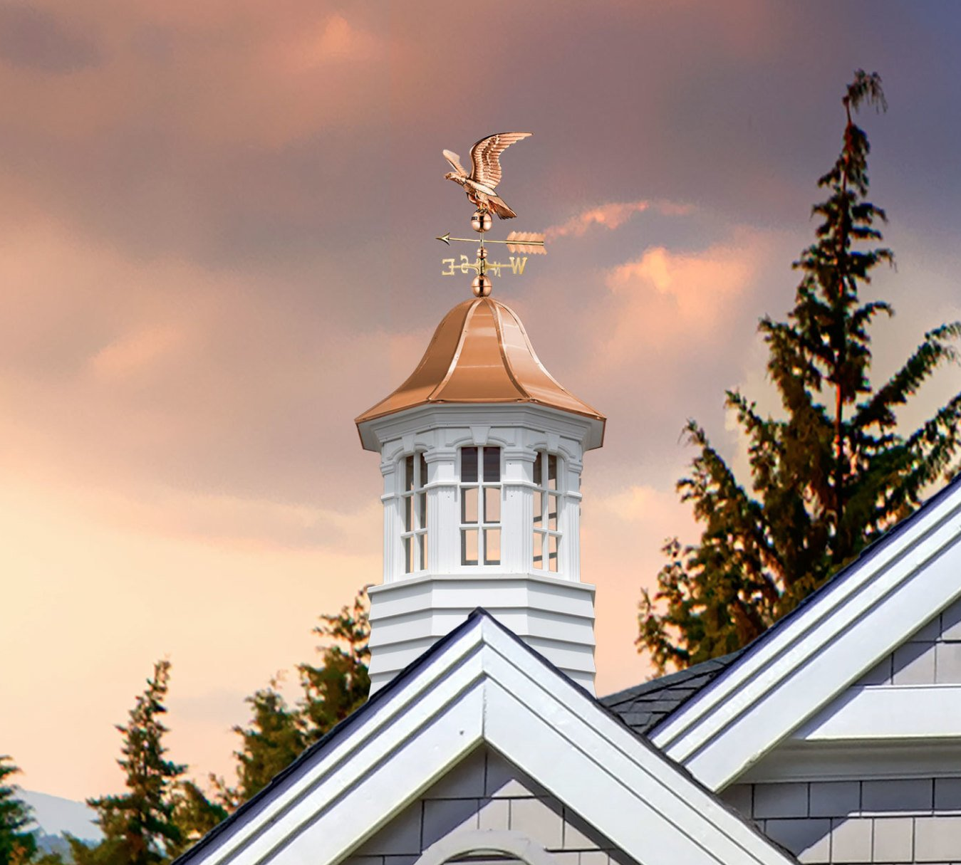 Cupola, weathervane, copper