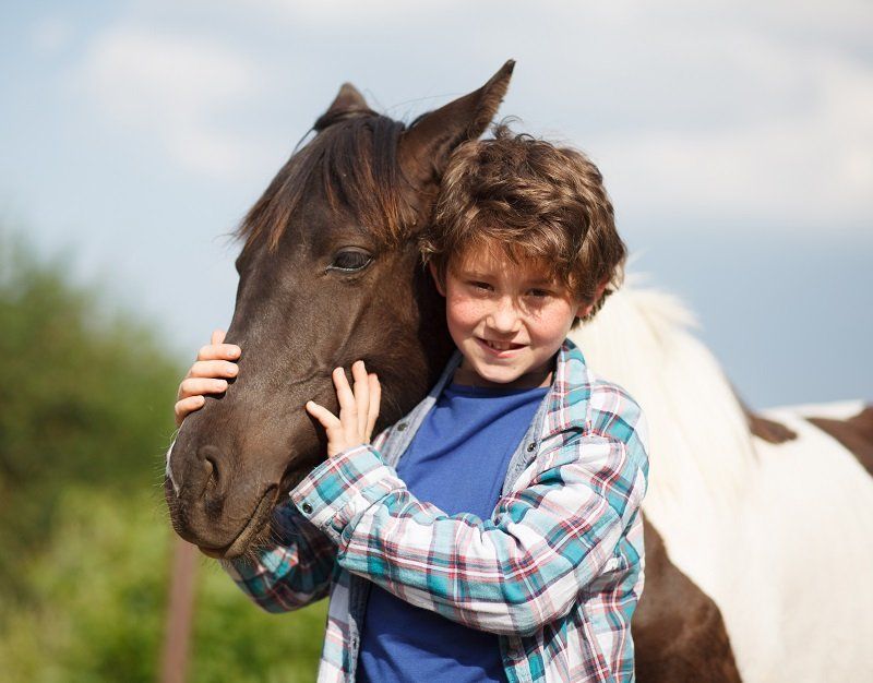 bambino con cavallo