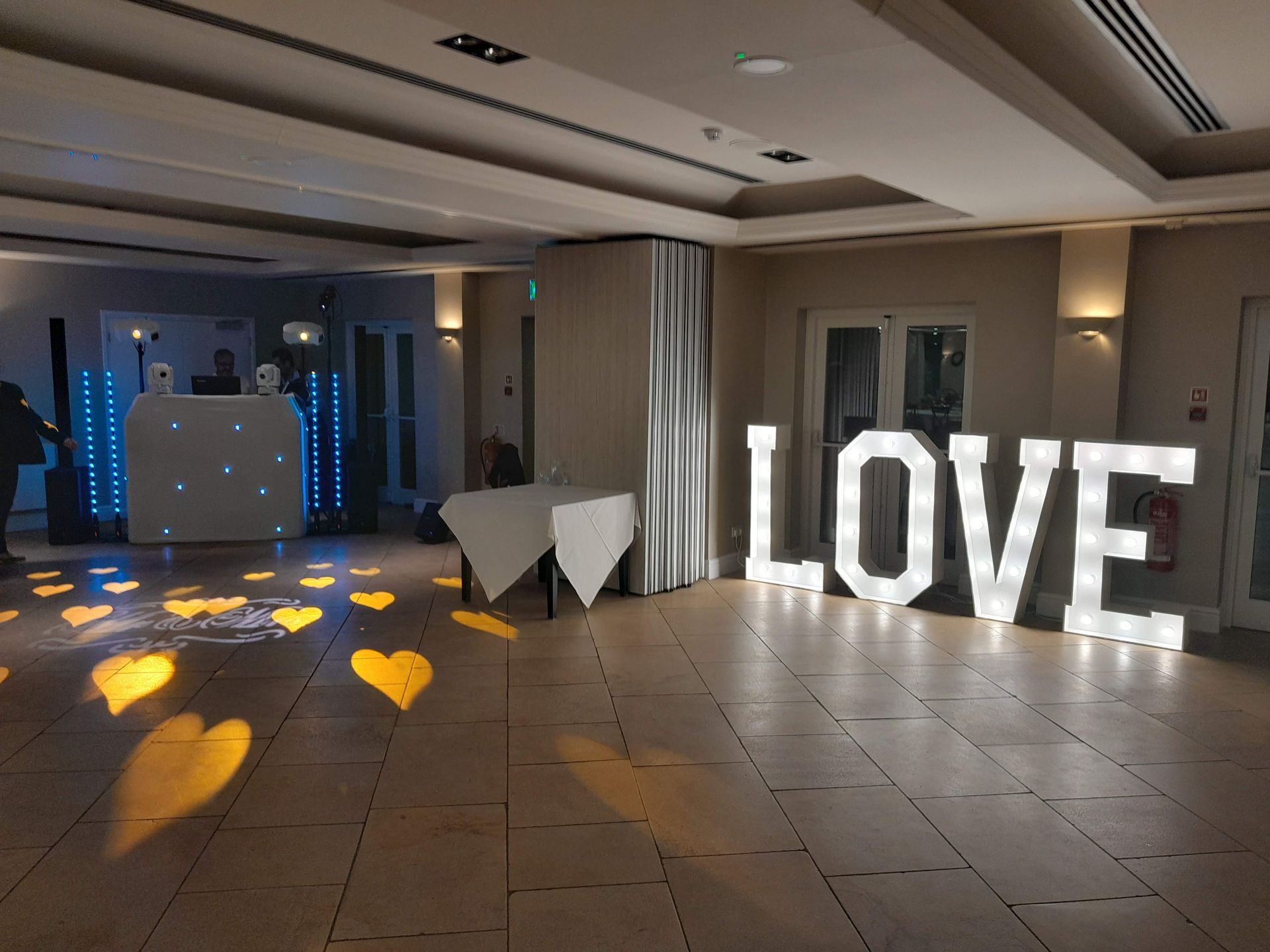 4 foot LOVE lights for a wedding