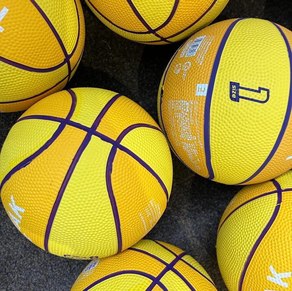 mini yellow basketballs