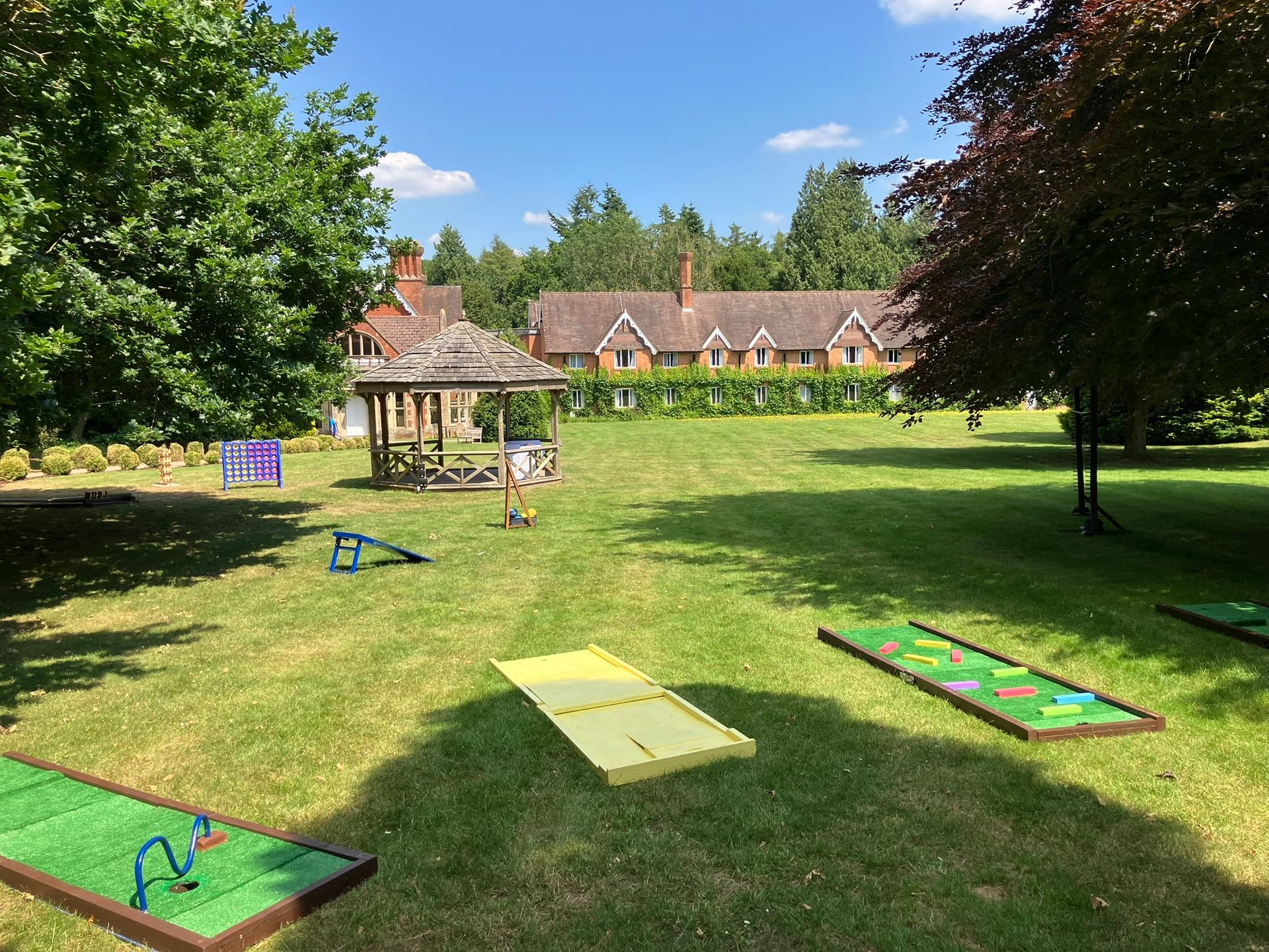 Crazy golf set up for a corporate event