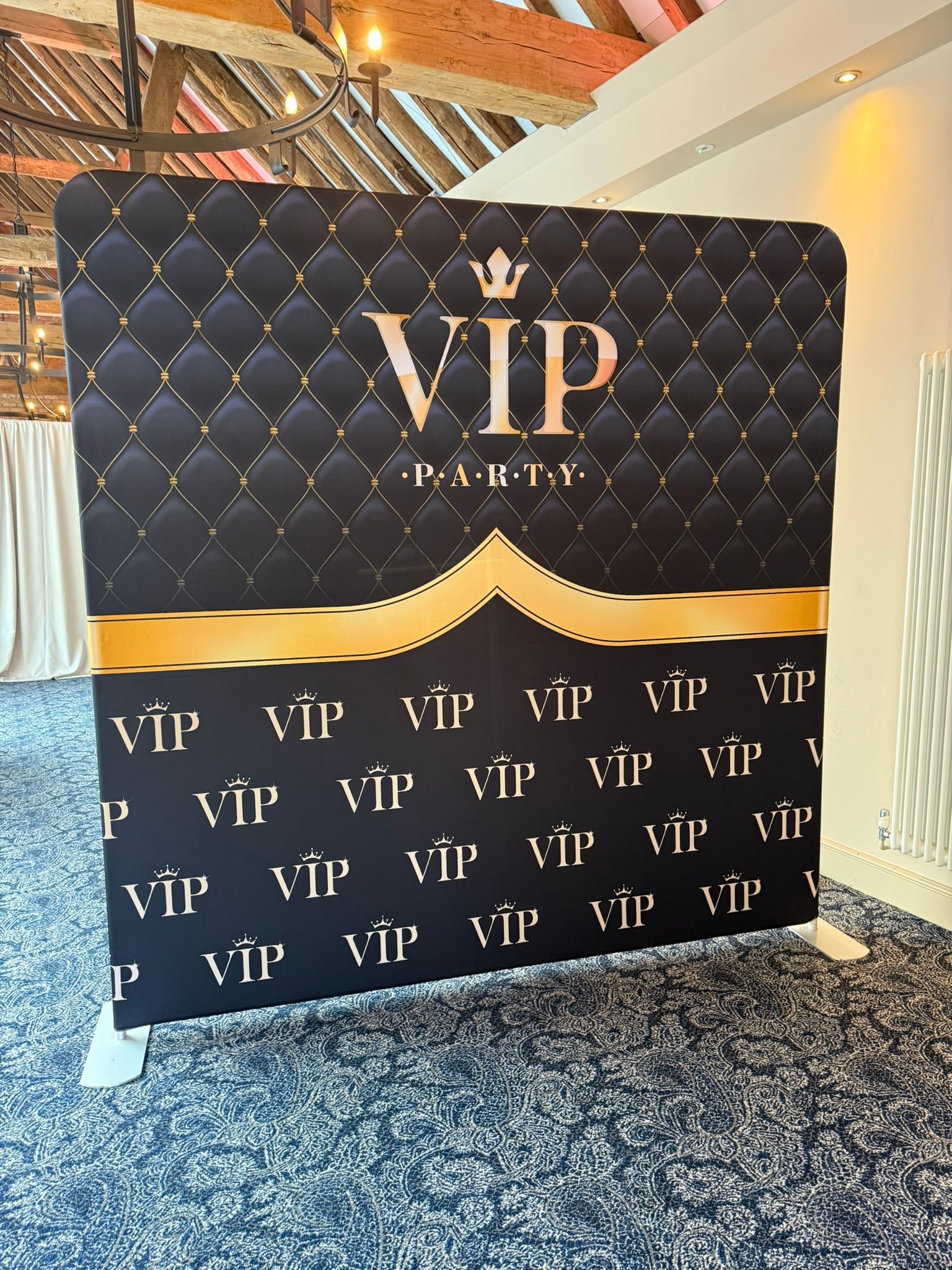 Light up LOVE lights in a wedding set up.