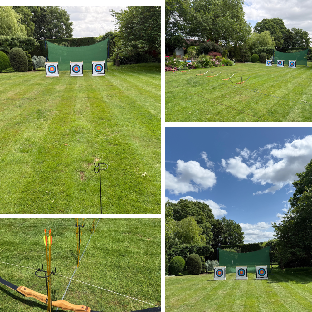 A collage of archery photos in Hampshire