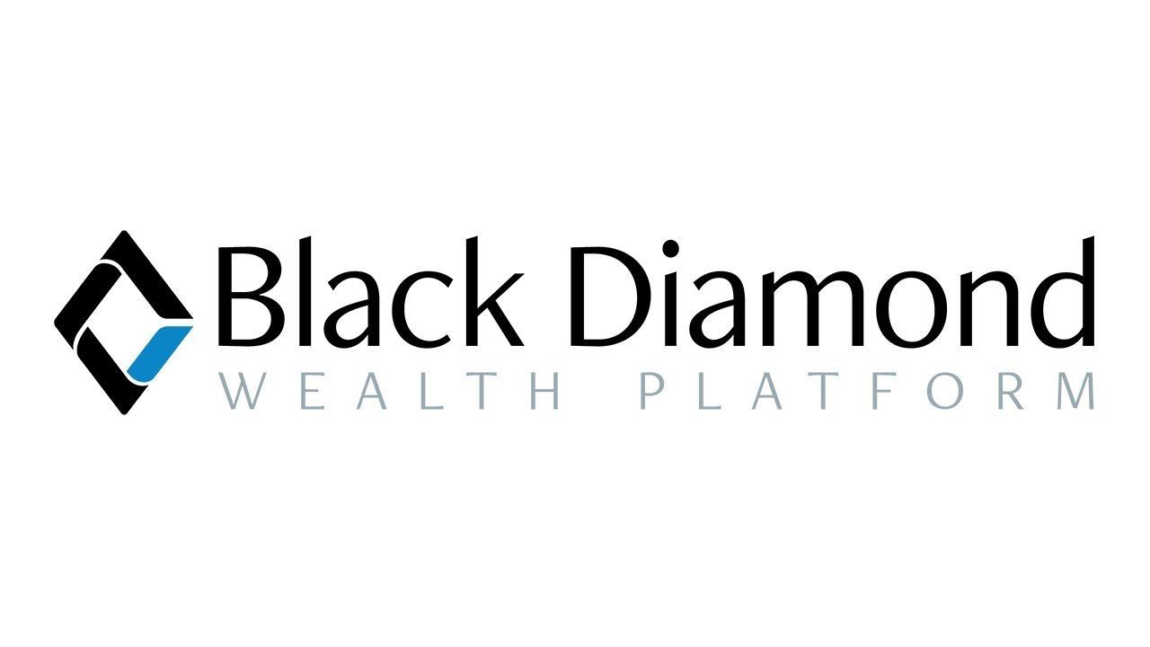 Black Diamond Wealth Platform logo. Black diamond with blue accent and text: Black Diamond WEALTH PLATFORM.