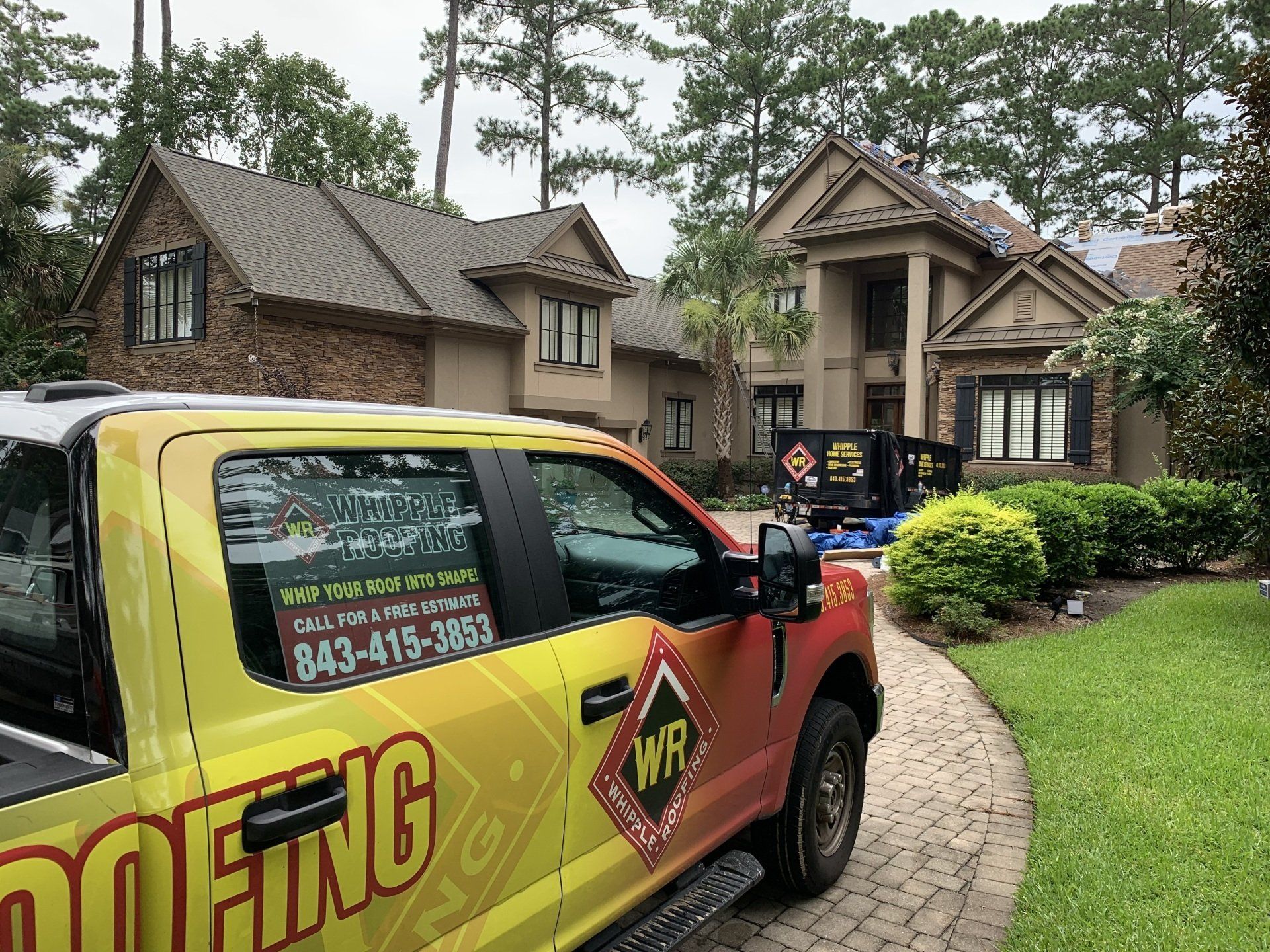 Storm Damage Assessment in Bluffton SC checking lifted shingles and ridge caps after high winds