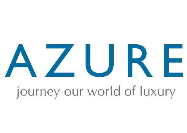 The logo for azure journey our world of luxury