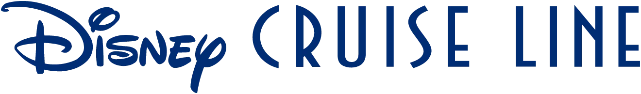 A blue logo for disney cruise line on a white background