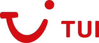 The tui logo is red and white on a white background.