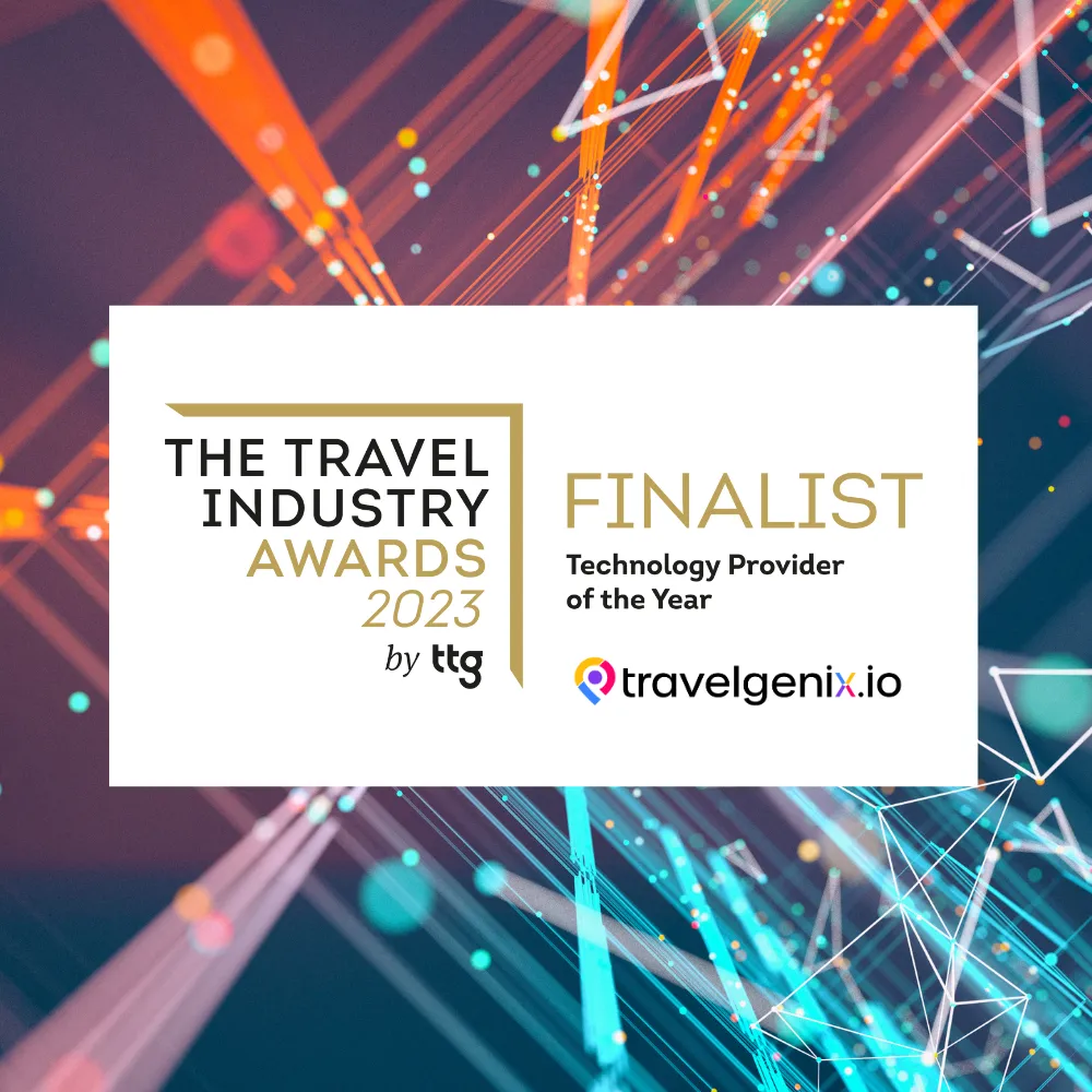 Travelgenix.io is a finalist in the travel industry awards