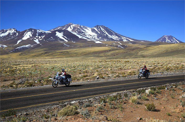 Touring on a motorcycle