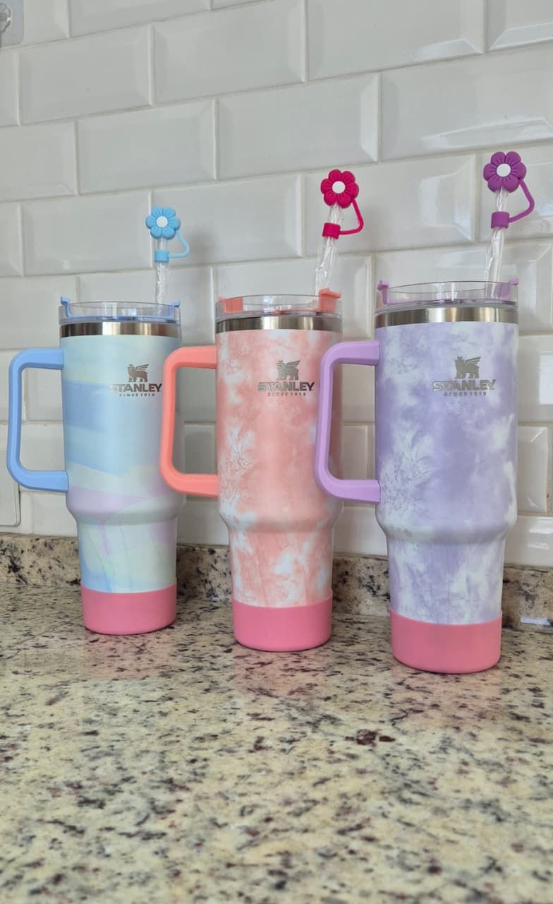 Vaso Stanley Pastel con Sorbete y Tapa