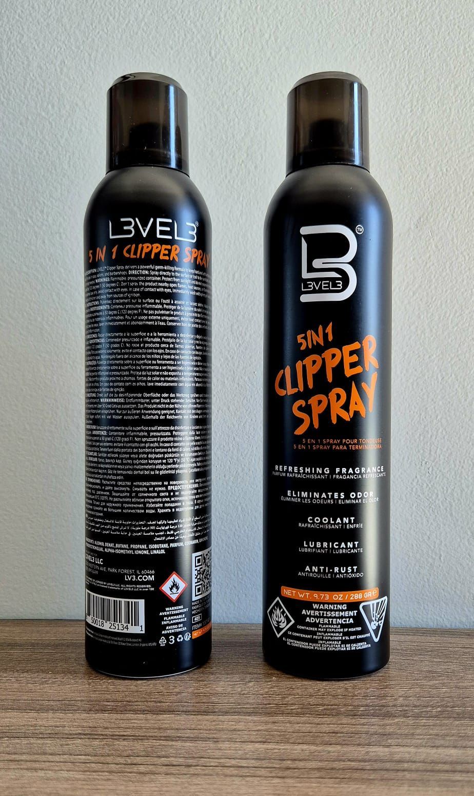 Level 3 – 5 en 1 Clipper Spray 288gr