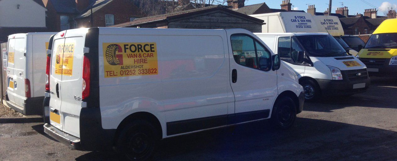 Vehicle hire in Aldershot by G Force Economy Van & Car Hire
