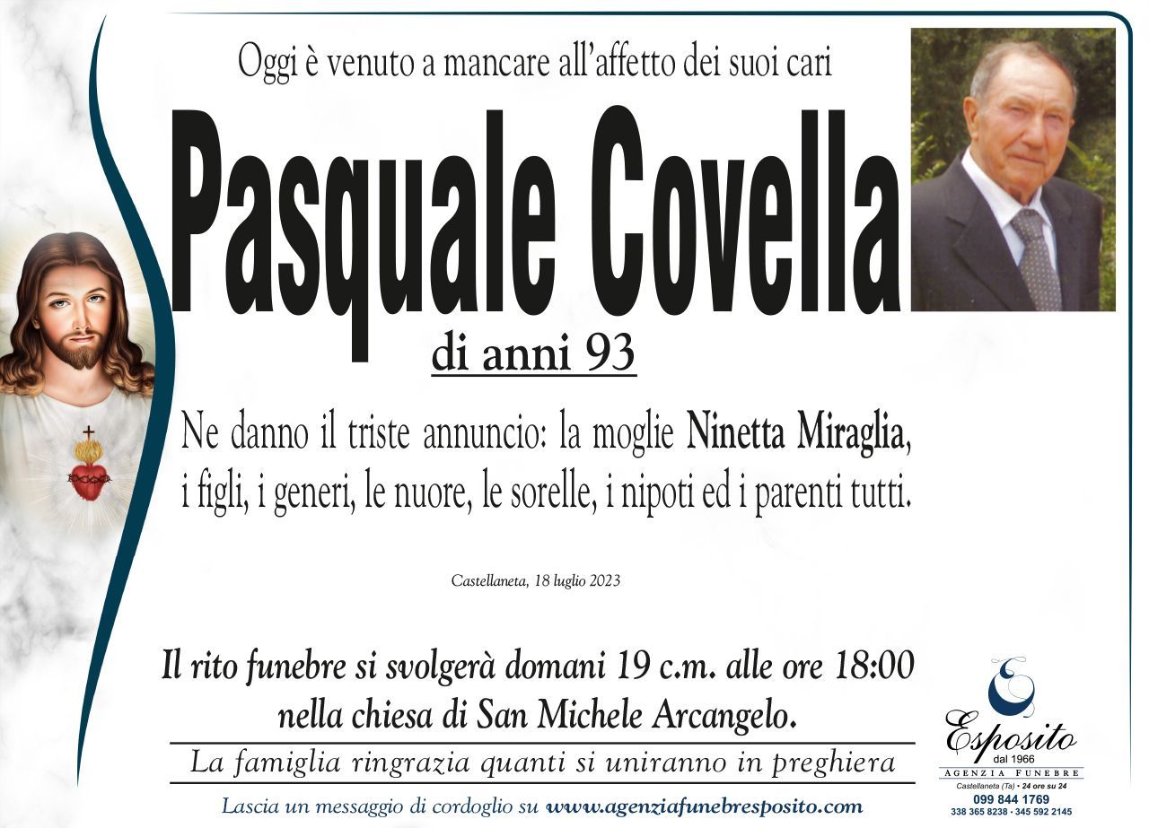 necrologio Pasquale Covella