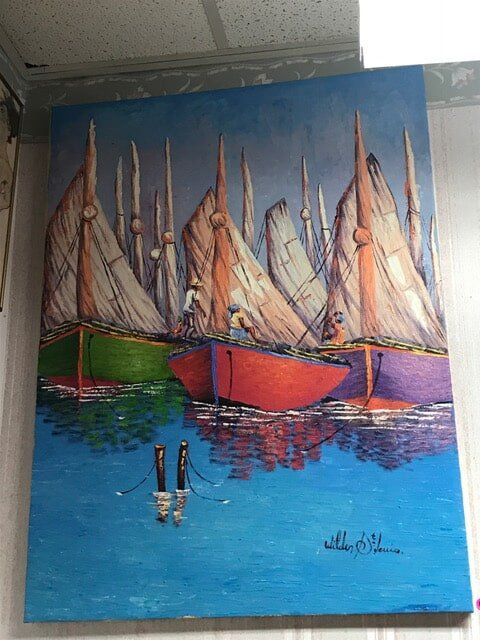 Boat painting - custom framing in Catonsville, MD