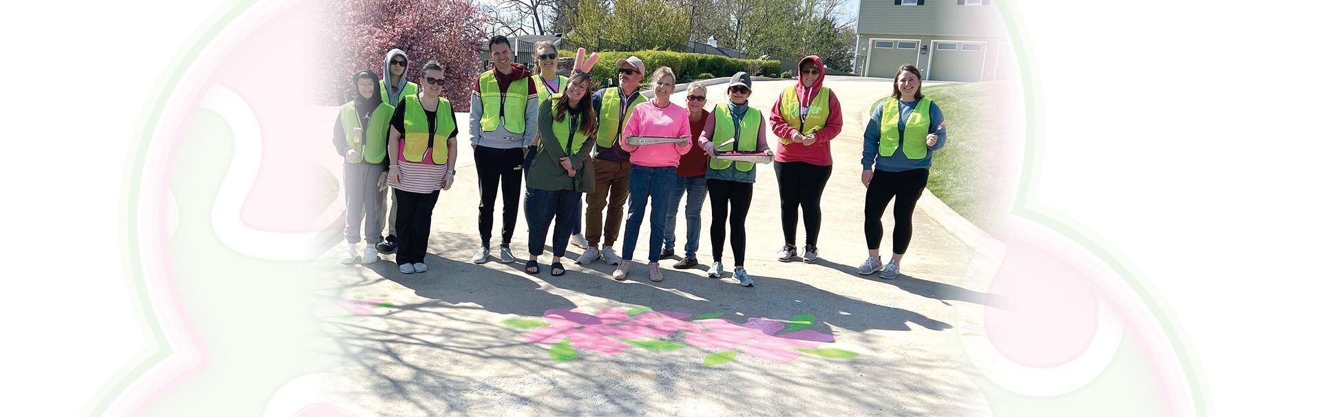 Bloom Painting in Driveway