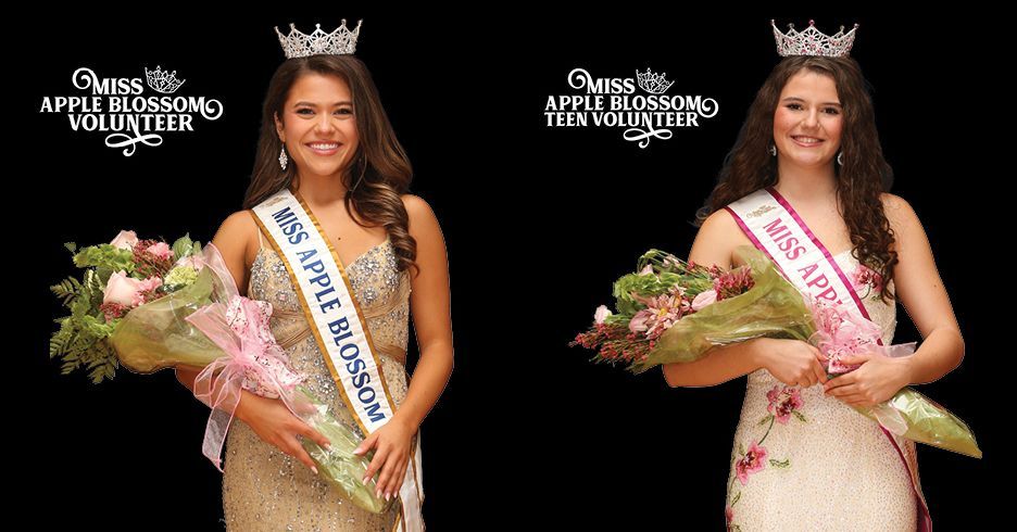 Olivia Escalante, 2026 Miss Apple Blossom Volunteer and Brilea Hamilton, 2026 Miss Apple Blossom Teen Volunteer