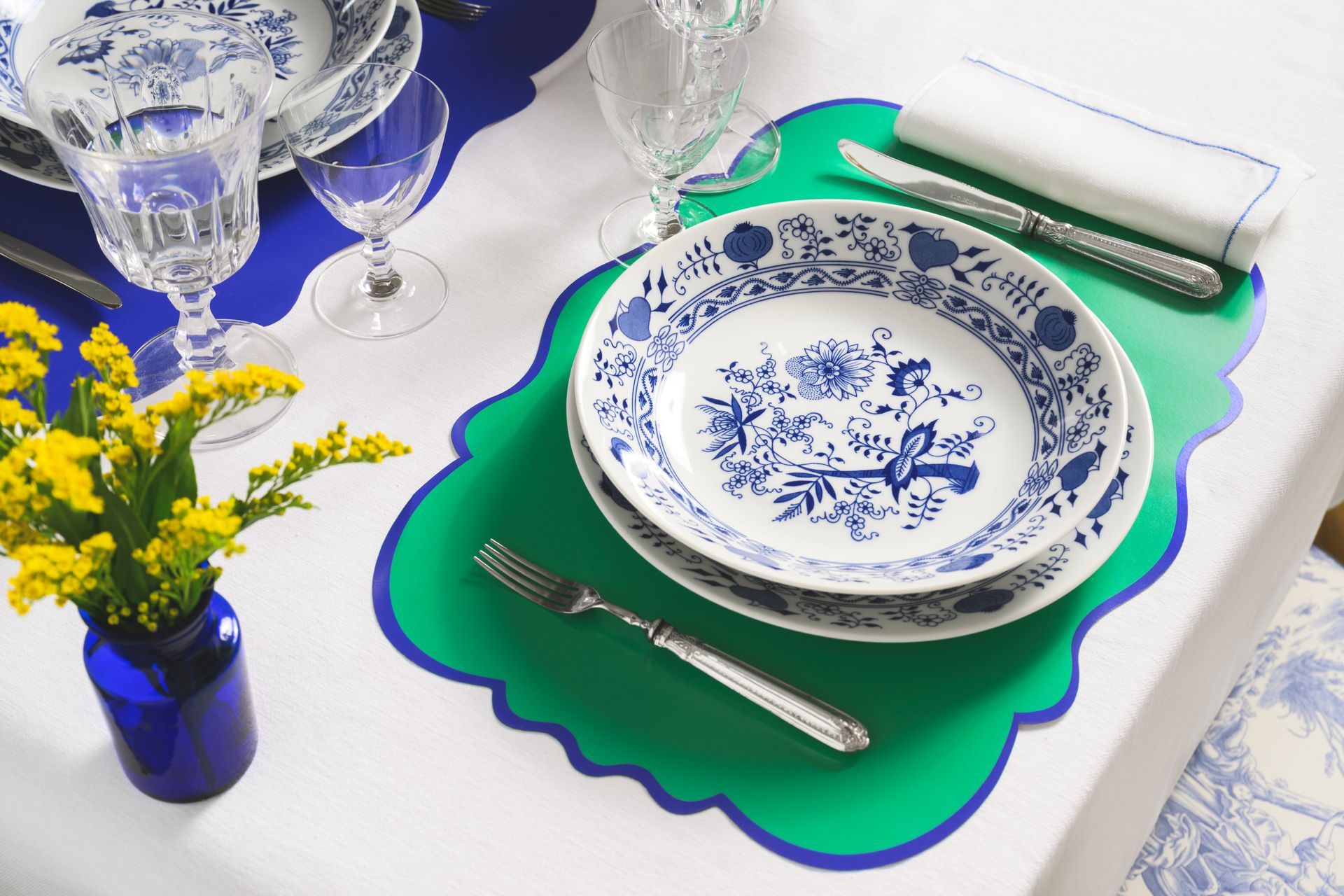 Tovagliette su misura verdi e blu