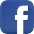 A facebook icon with a long shadow on a white background