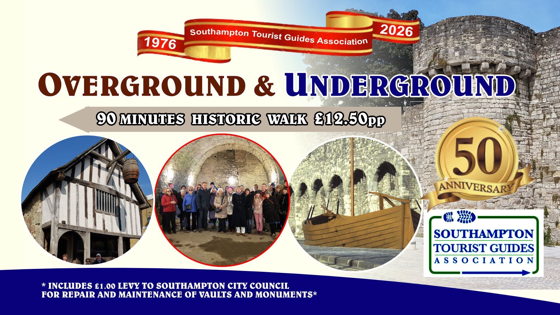 The logo for the Southampton tourist guides association