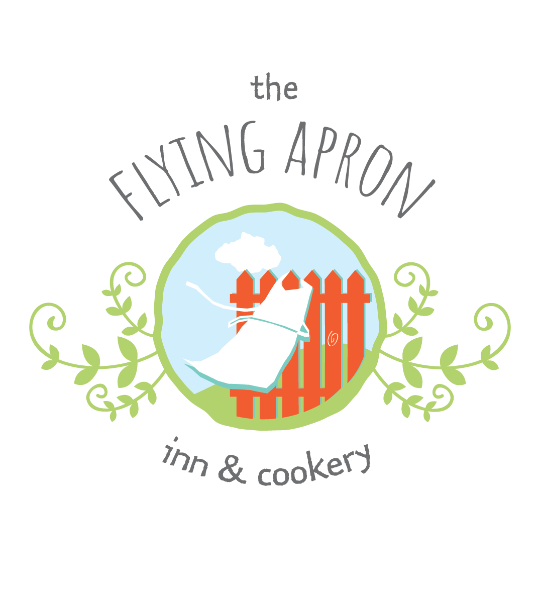 logo for the flying apron inn and cookery