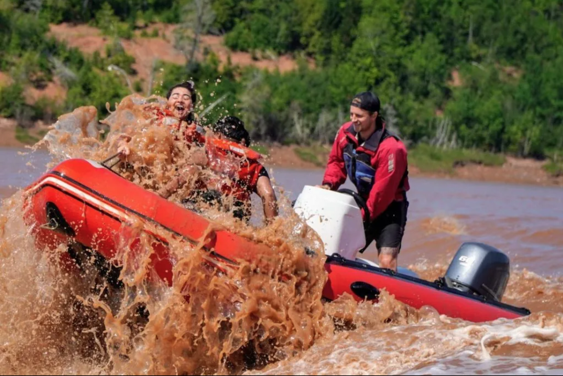 Thrilling tidal bore rafting adventure on the Shubenacadie River