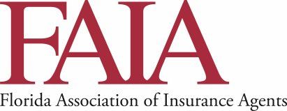 FAIA logo: Red letters "FAIA", "Florida Association of Insurance Agents" below.