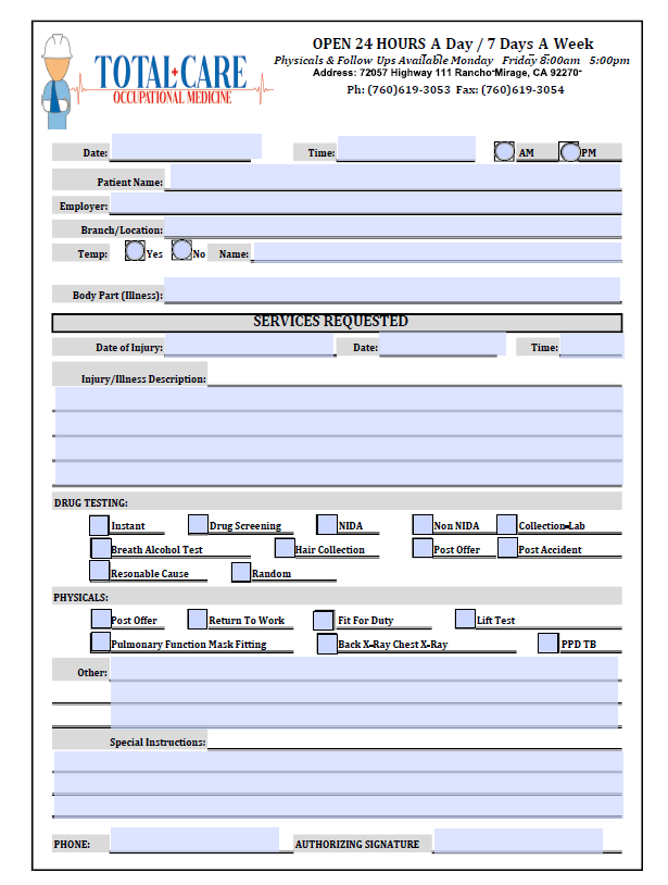 Worker Authorization Form