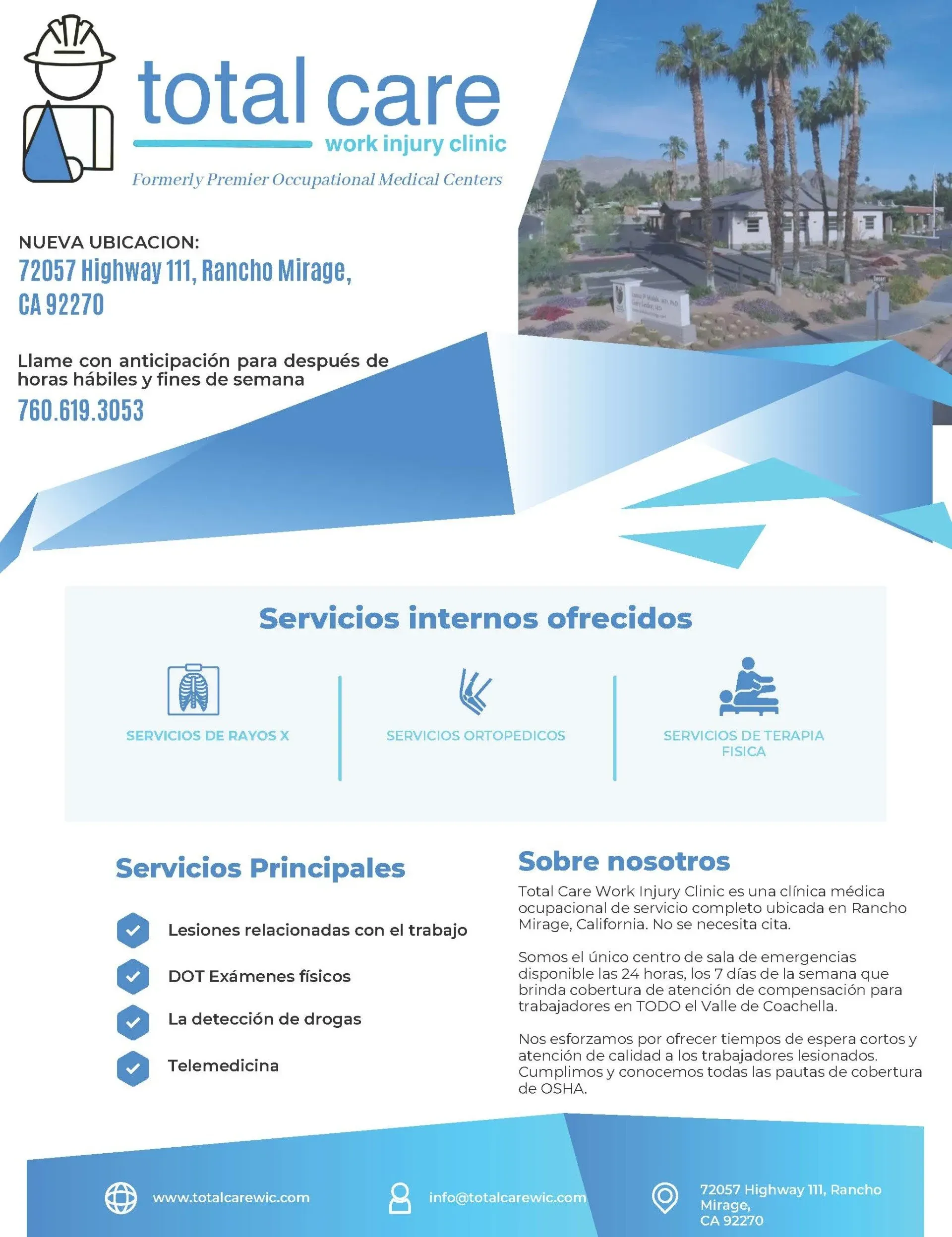 Worker Directions Flyer - Spanish