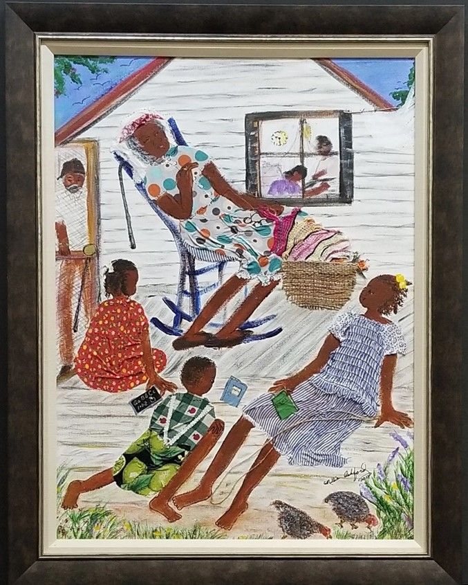 Listening to Stories After School at our Grand — Huntersville, NC — Fosters Frame Design & Gallery Inc.