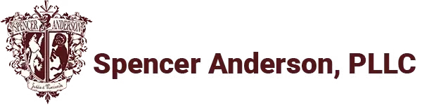 Spencer Anderson, PLLC logo with a crest and text.