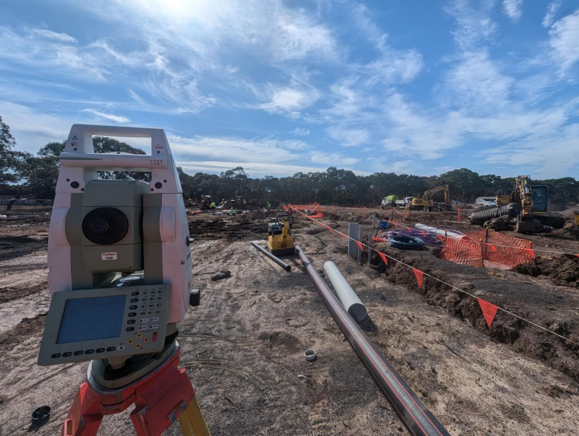 A Building Under Construction With Scaffolding And A Wooden Roof — Point to Point Surveying In Tatura, VIC