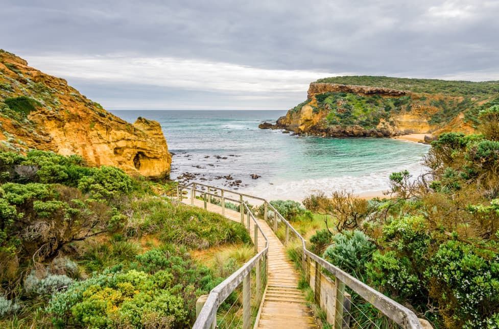 There Is A Wooden Bridge Leading To A Beach — Point to Point Surveying In Yarrawonga, VIC