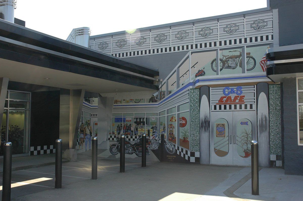 Nashville's C&S Harley Davidson Showcases Hand Painted Diner Mural