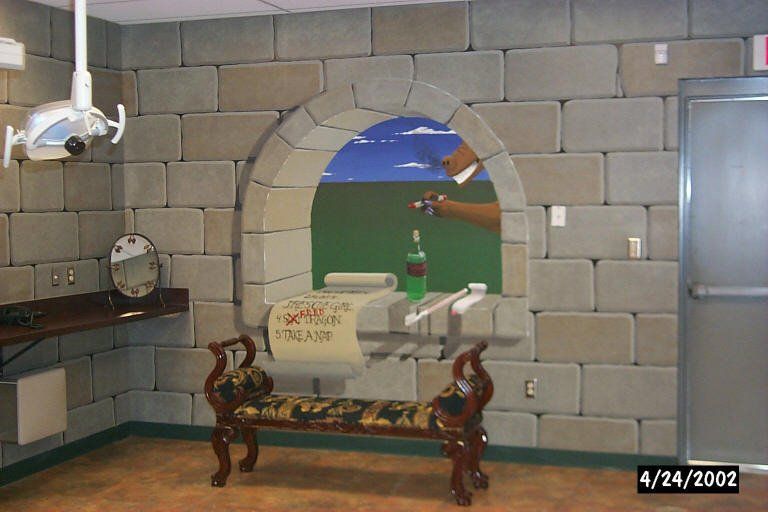 Children's Dentist Office Features Whimsical Interior Mural Art Kid's Love