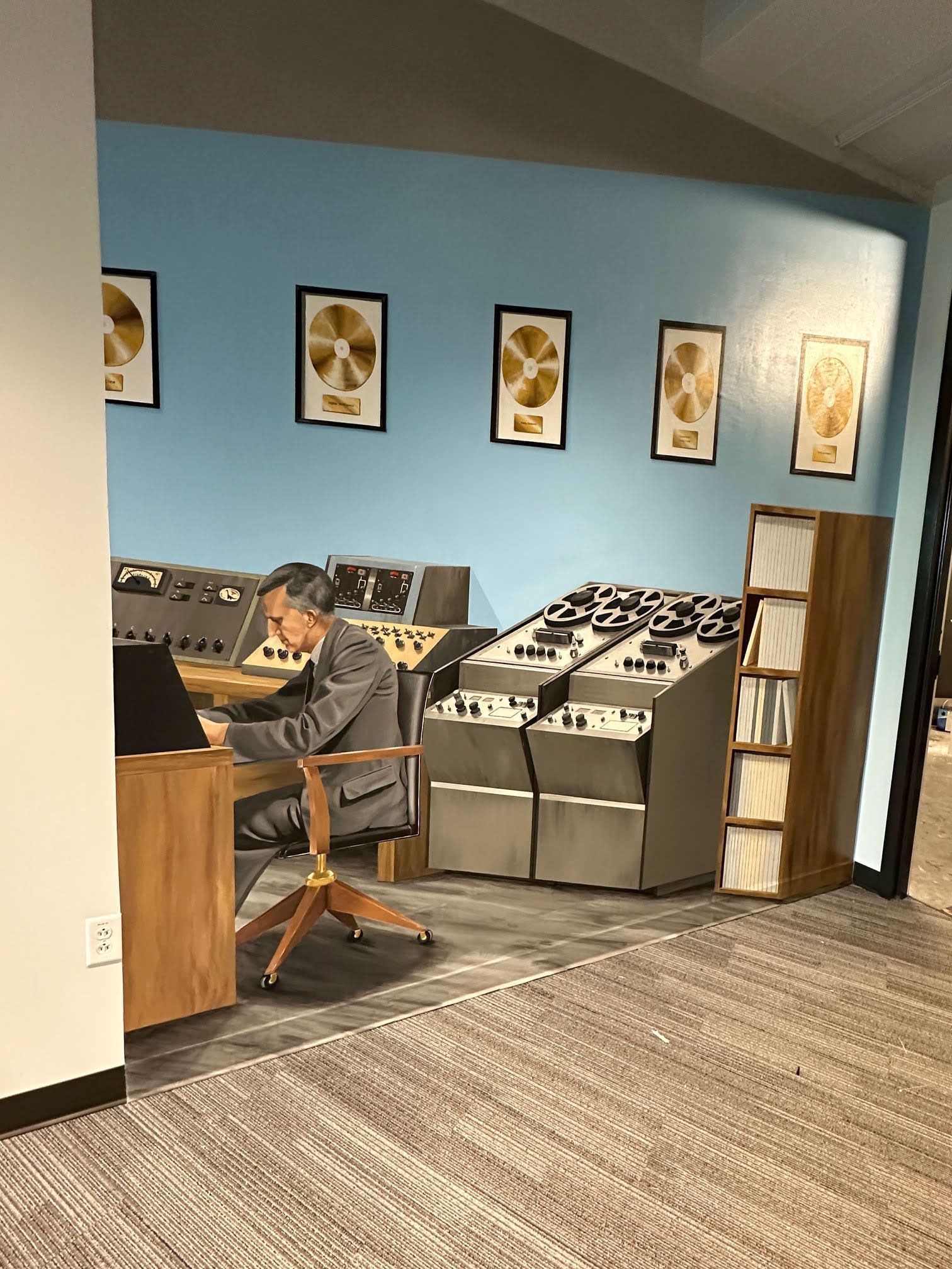 Right End of Reminiscent Historic Recording Studio Mural - Canvas and Interior Mural