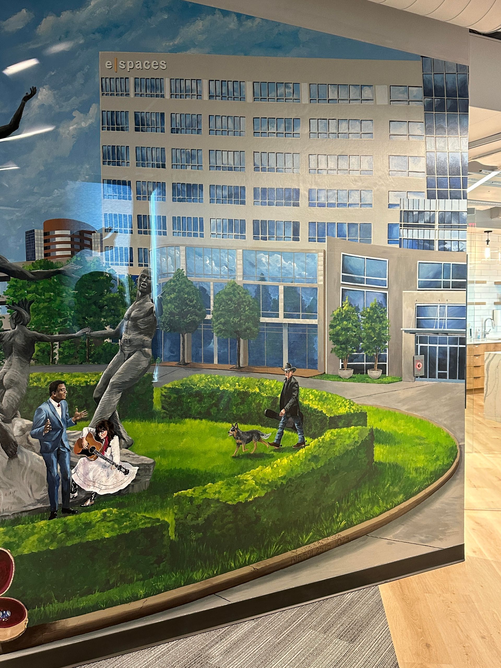 Musica (Right focus) - Mural that Embodied Music Row- Canvas and Interior Mural