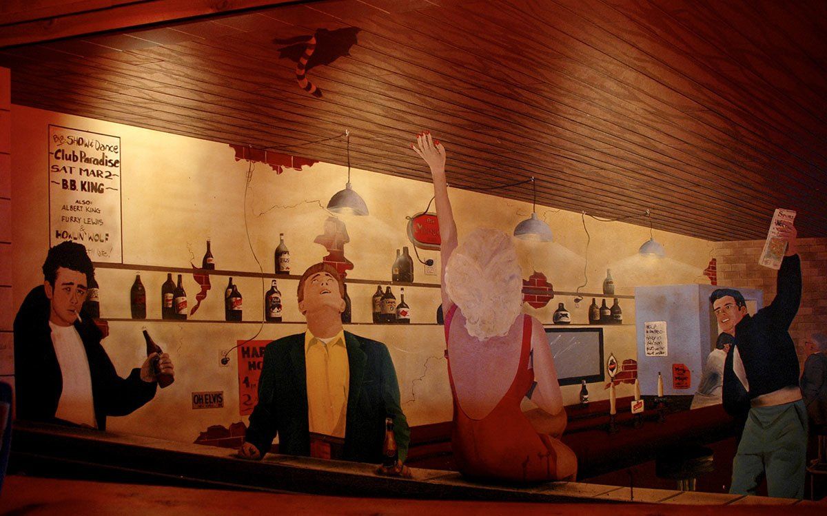Interior Painted Mural For Logan's Roadhouse Restaurant in Germantown