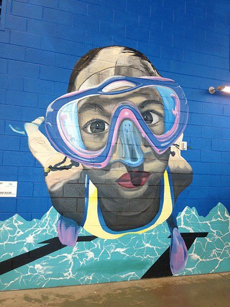 Kingsport YMCA Displays Unique Natatorium Custom Painted Wall Mural