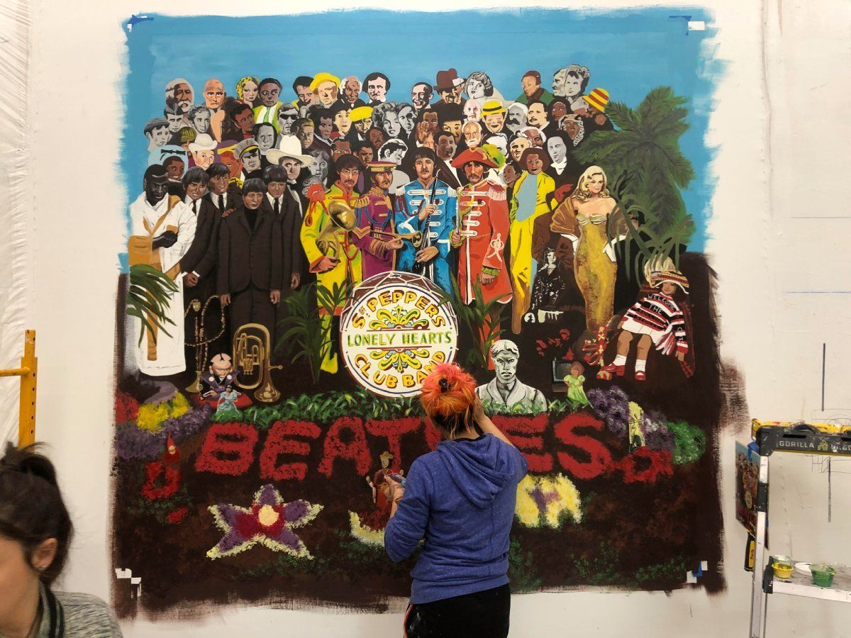 beatles custom canvas mural art for sgt. peppers album 5