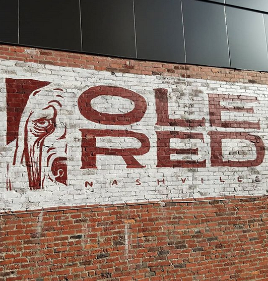 Mural Artist Paints Signage for Blake Shelton's Ole Red Restaurant