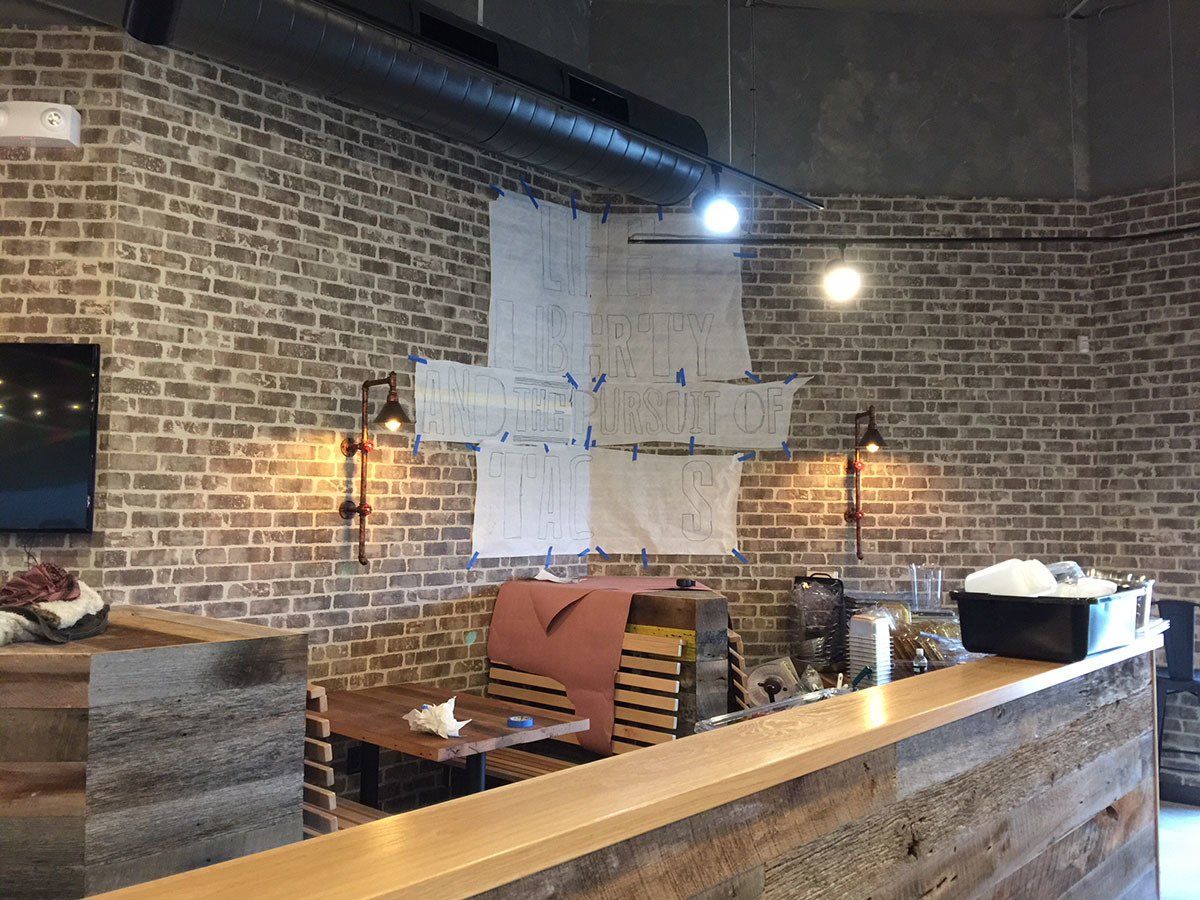 Murals & More Paints Taco Garage Signage In Murfreesboro Tennessee