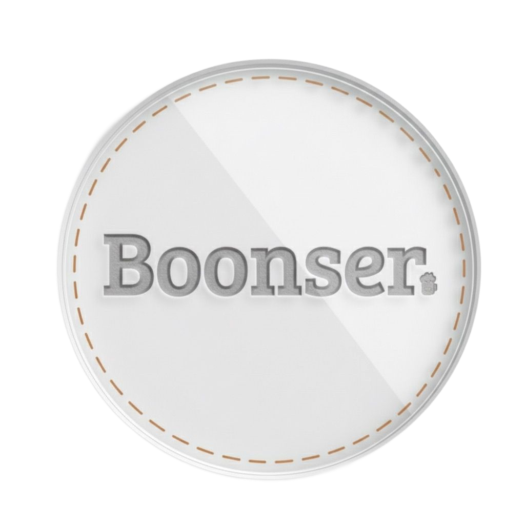 White circular logo with 