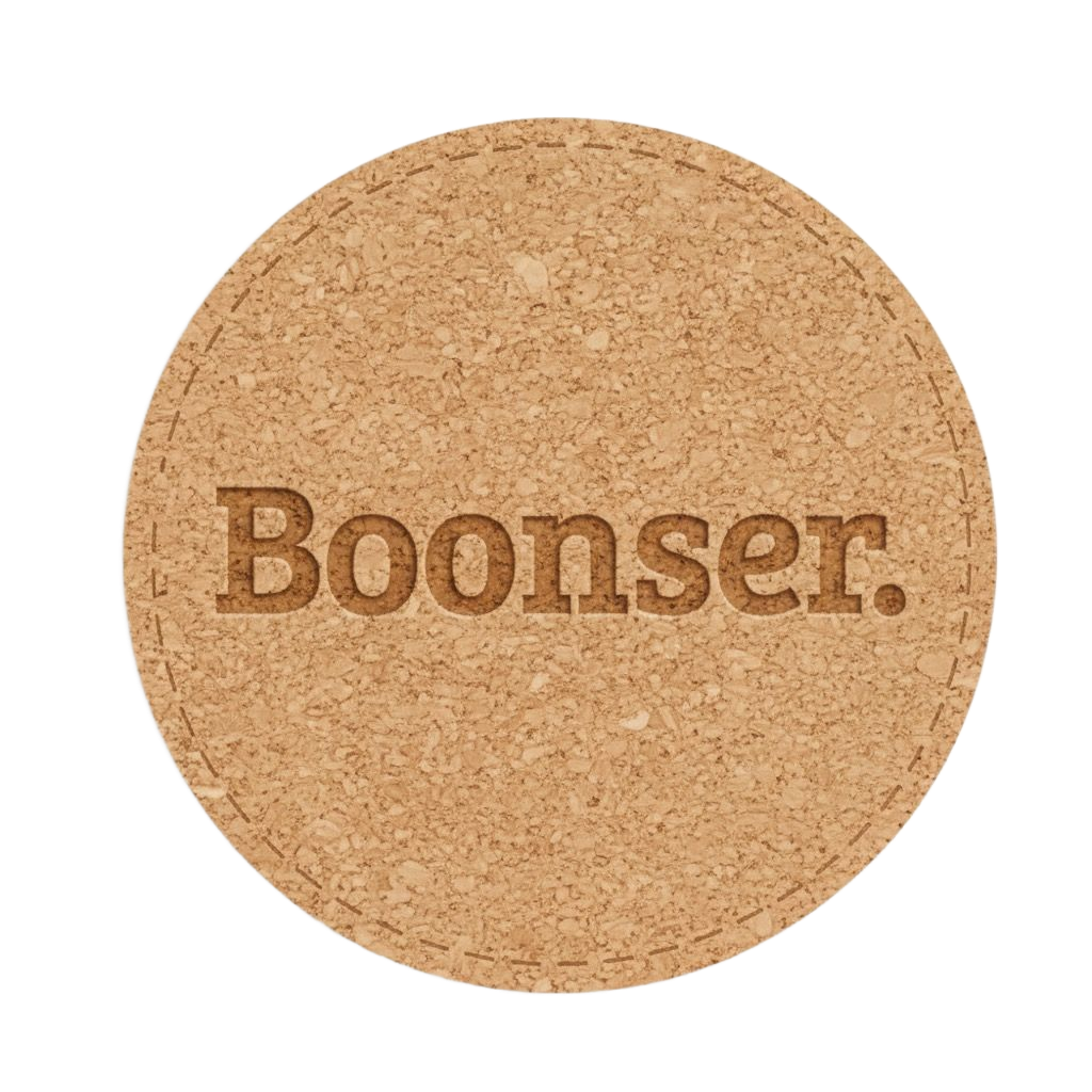 Round cork coaster with 