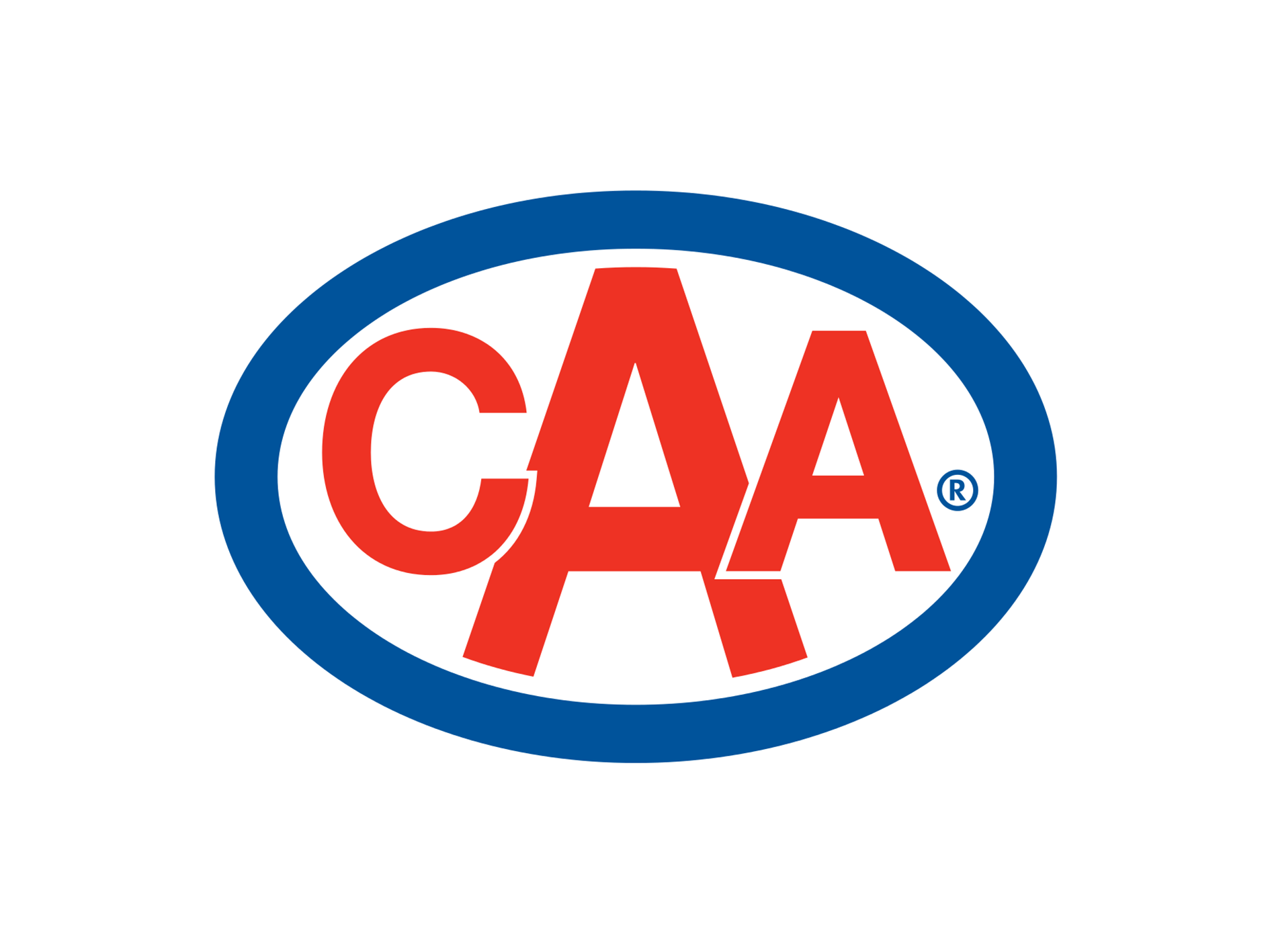 A red and white caa logo in a blue circle
