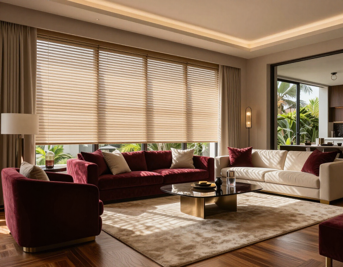 Interior elegante con persianas a medida en una casa moderna de Guadalajara