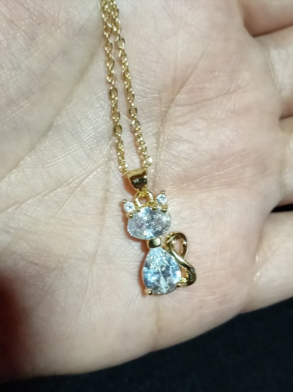 Cadena Gato - oro 14K