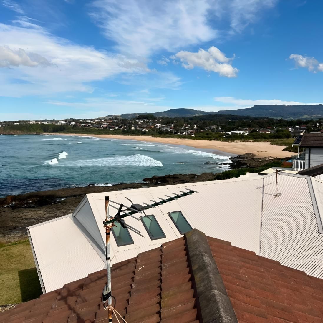 View of the Ocean From the Roof of a House — Kiama Air Conditioning in Albion Park Rail, NSW