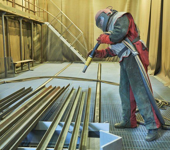 Sand Blast Cleaning of Metal — Powder coating service in Gosford, NSW