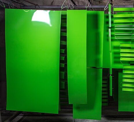 Green Metal Sheets — Powder coating service in Tomago, NSW